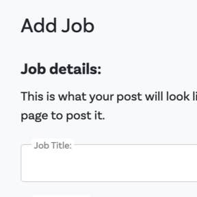 Create your job post.