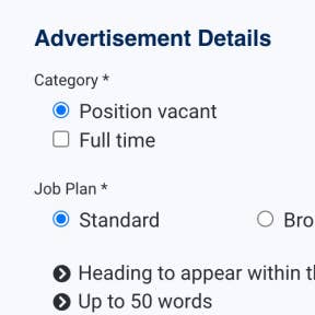 Create your job post.