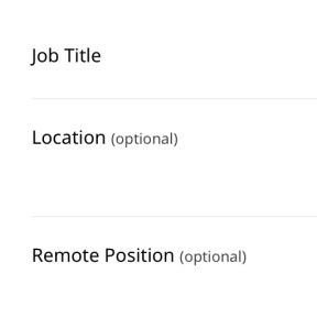 Create your job post.