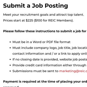 Read the job posting requirements.