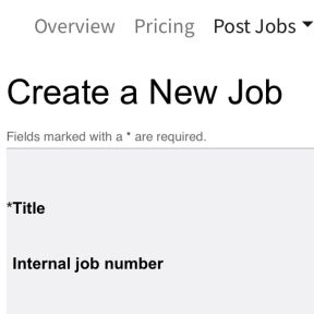 Create your job post.