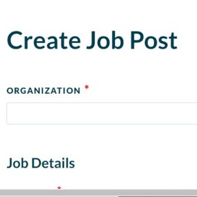 Create your job post.