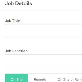 Create your job posting.