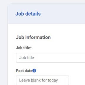 Create your job posting.