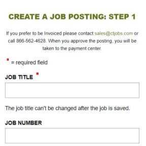 Create your job post.