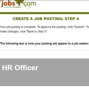Review your job post.