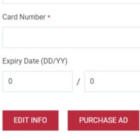 Preview your ad and complete the payment.