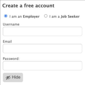 Create your account.