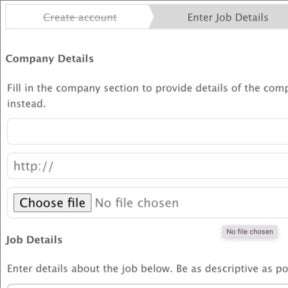 Create your job post.
