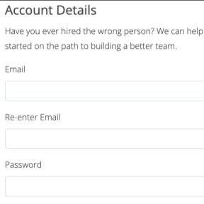 Create your account.
