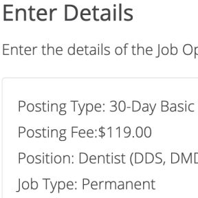 Create your job post.