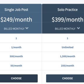 Choose a job posting plan.