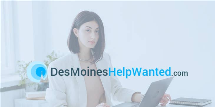 DesMoinesHelpWanted.com logo.