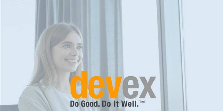 Logo della bacheca di lavoro di Devex.