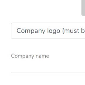 Complete your company profile.