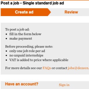 Create your job post.