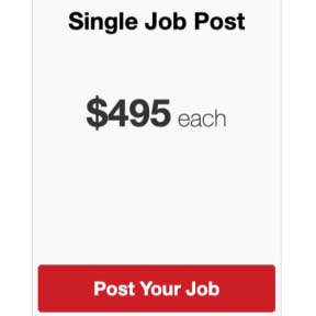 Select a job posting plan.