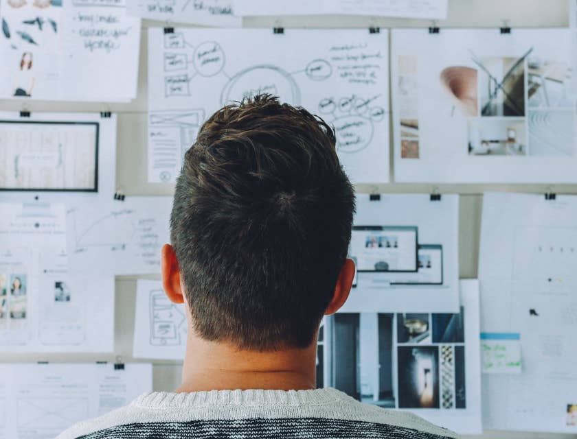 man looking at a disaster recovery plan