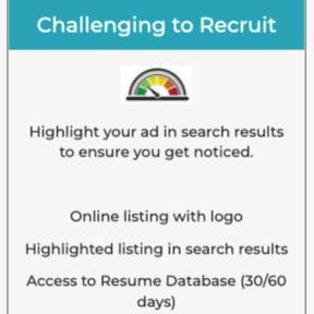 Select a job posting plan.