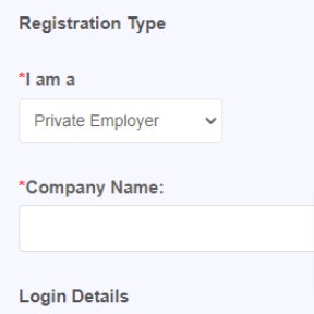 Create an employer account.