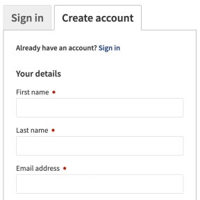 Create your employer account.