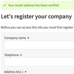 Register your company.