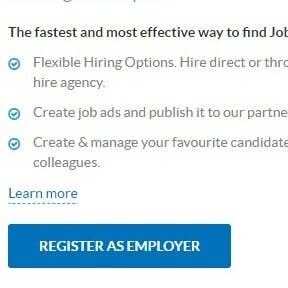 Register as an employer.