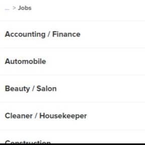 Choose a job category.