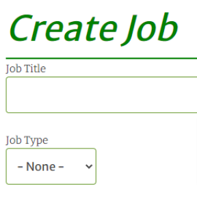 Fill out the online job posting form.
