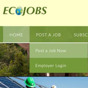 Navigate to the EcoJobs.com home page.