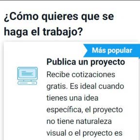 Elegir proyecto o concurso.