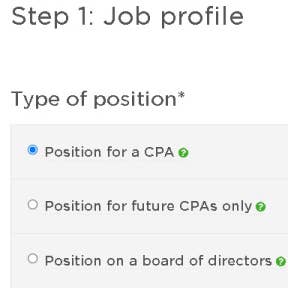 Fill out the job description form.