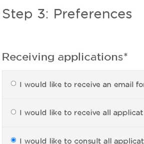 Indicate your preferences and tailor your job advertisement.