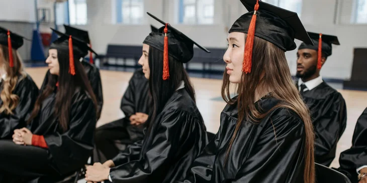 Graduates attending the commencement ceremony.