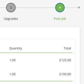Complete the payment and post your job.