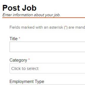 Complete the online job form.