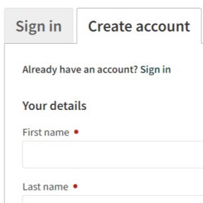 Create an account.