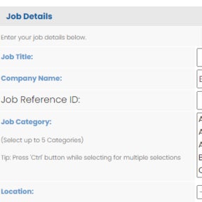 Fill out the job posting form.