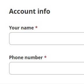 Enter your account information.