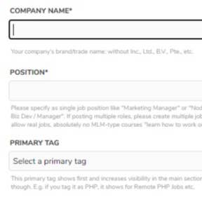 Enter company, job, and billing information.