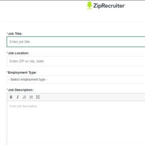 Enter information about the job.