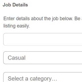 Enter information about the job.
