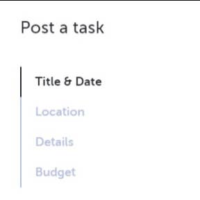 Enter information about the task.