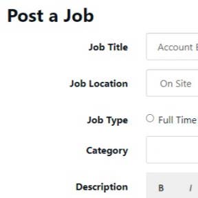 Fill in the details for your job advert.