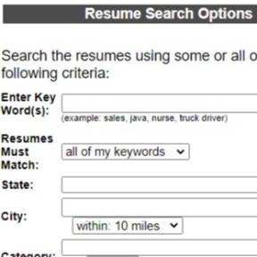 Enter search criteria.