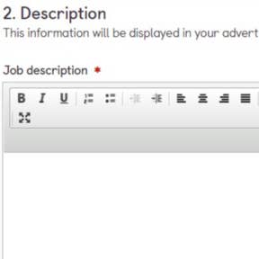 Enter the job information.