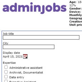 Enter the job vacancy details.