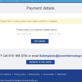 Enter your card details and select "PAY ONLINE."