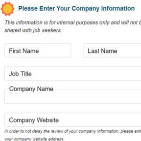 Enter your company information.
