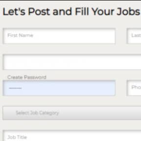 Enter your details and job information.
